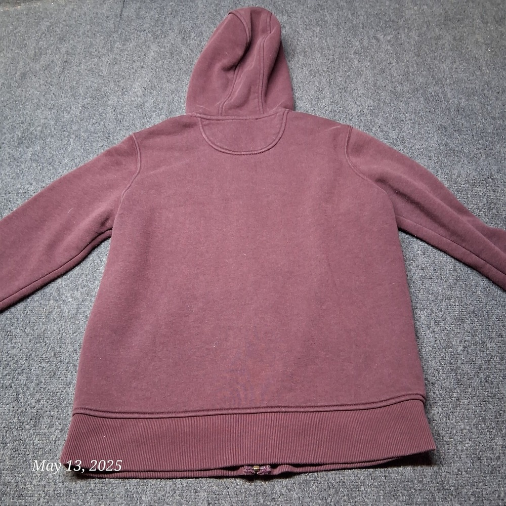 * Carhartt Full Zip Hoodie Women Size Small 4/6 Maroon‎ Relaxed Mid Weight - Picture 6 of 8